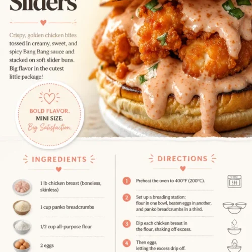 Delicious Bang Bang Chicken Sliders served with toppings