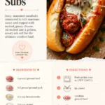 Cheesy meatball subs loaded with savory meatballs and gooey melted cheese