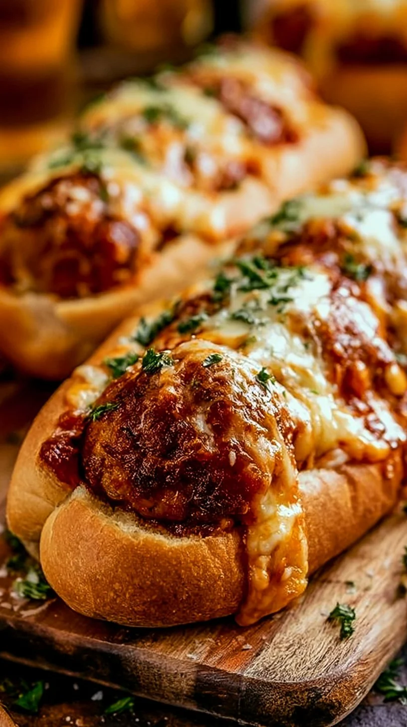 Cheesy Meatball Subs