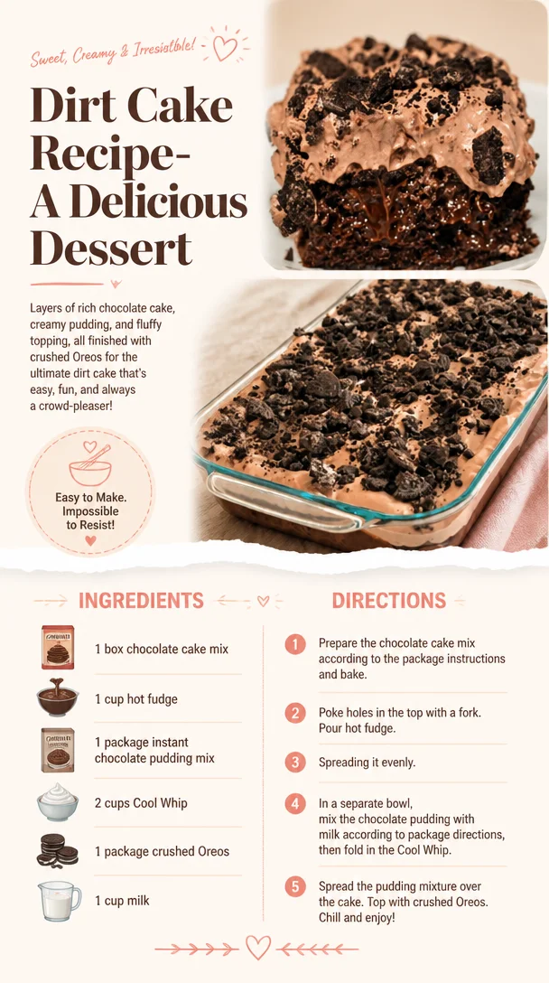 Dirt Cake Recipe- A Delicious Dessert