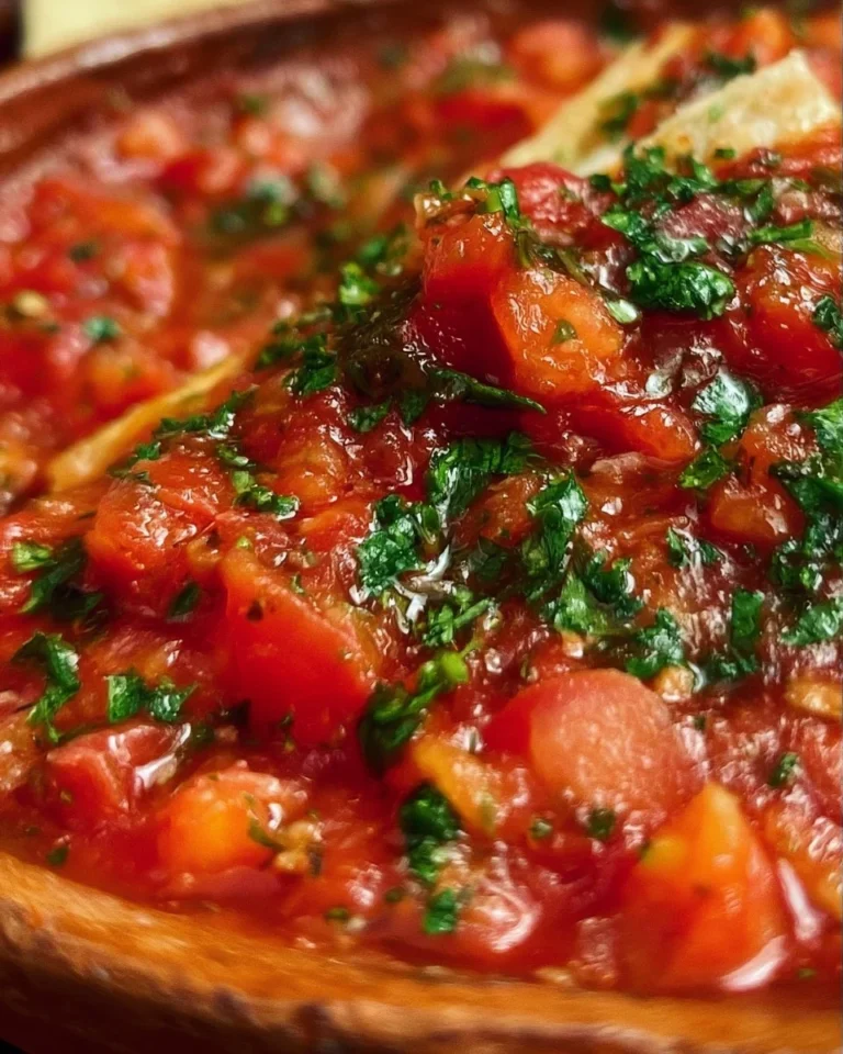 Bowl of easy homemade salsa with fresh ingredients