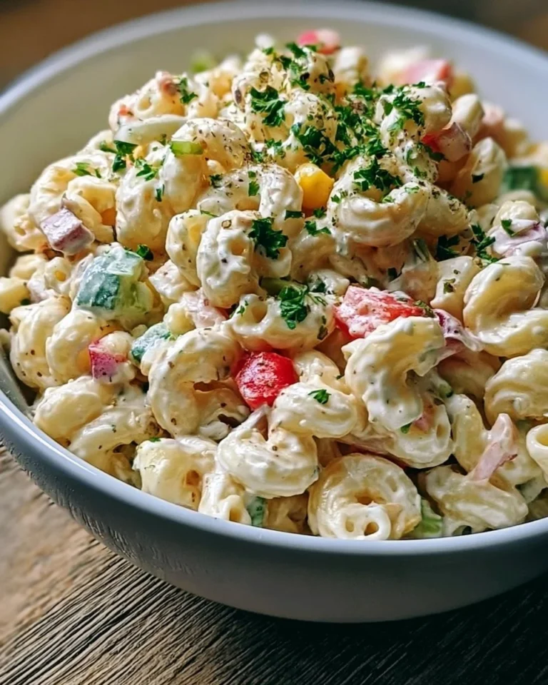 Delicious Gordon Ramsay-inspired macaroni salad served in a bowl