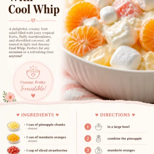 Hawaiian Fruit Salad with Cool Whip served in a bowl, vibrant tropical fruits.
