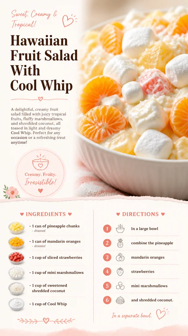 Hawaiian Fruit Salad With Cool Whip