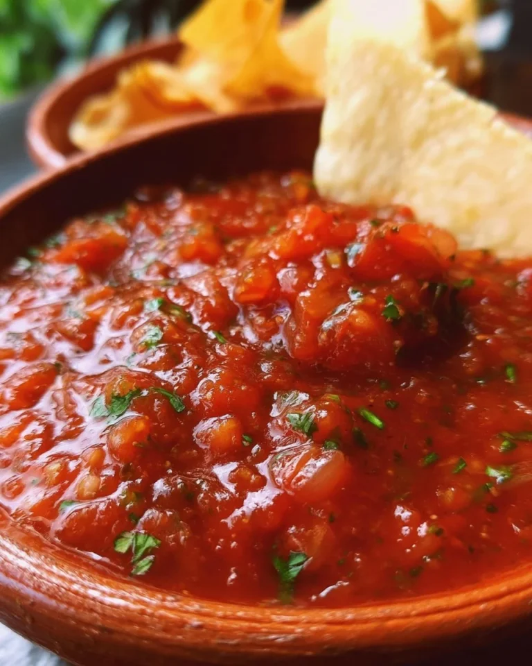 Bowl of homemade salsa made with fresh ingredients