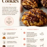 No-Bake Samoa Cookies topped with chocolate and caramel drizzles