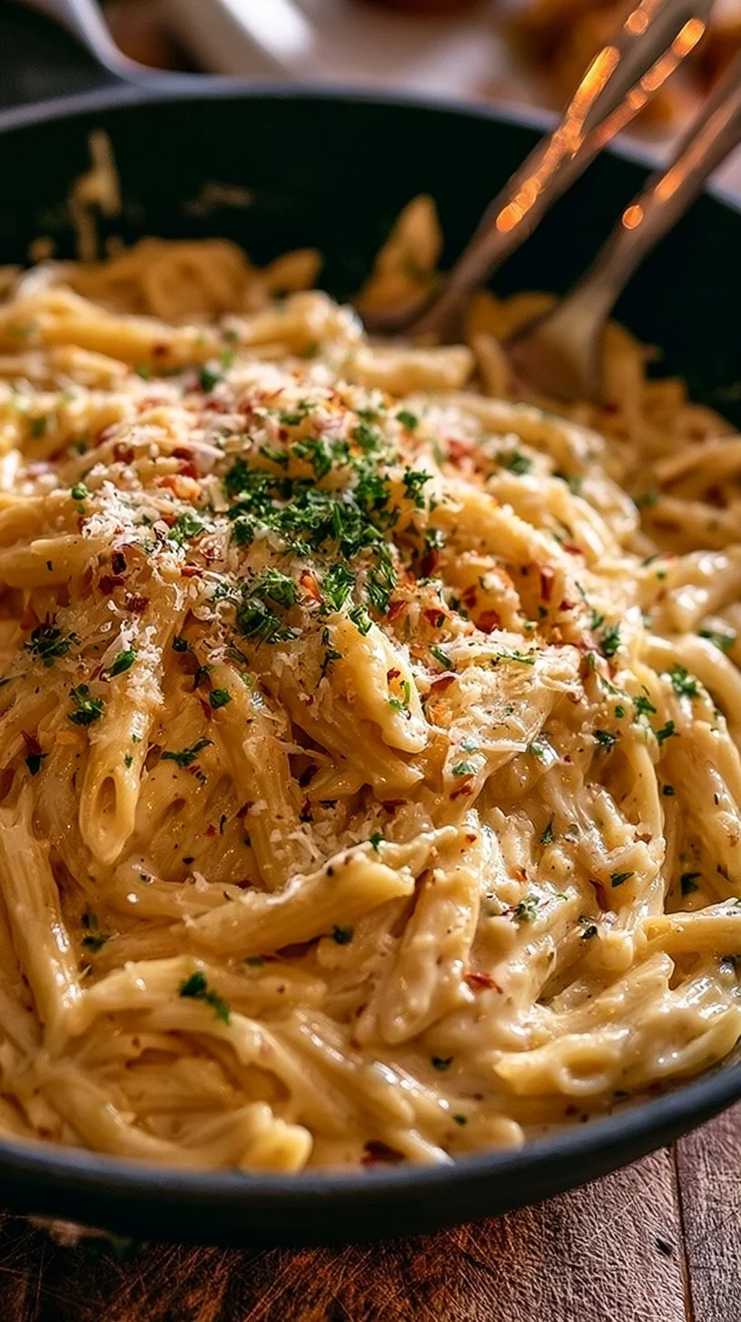 One Pot Creamy Garlic Pasta