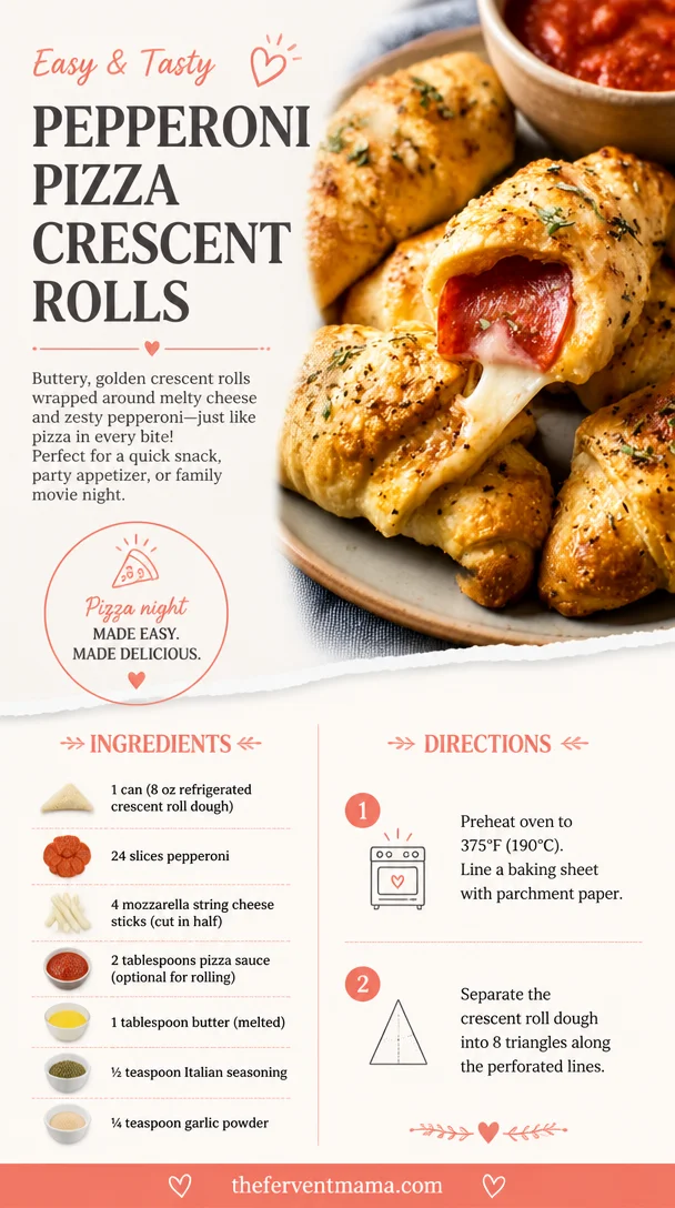 Pepperoni Pizza Crescent Rolls