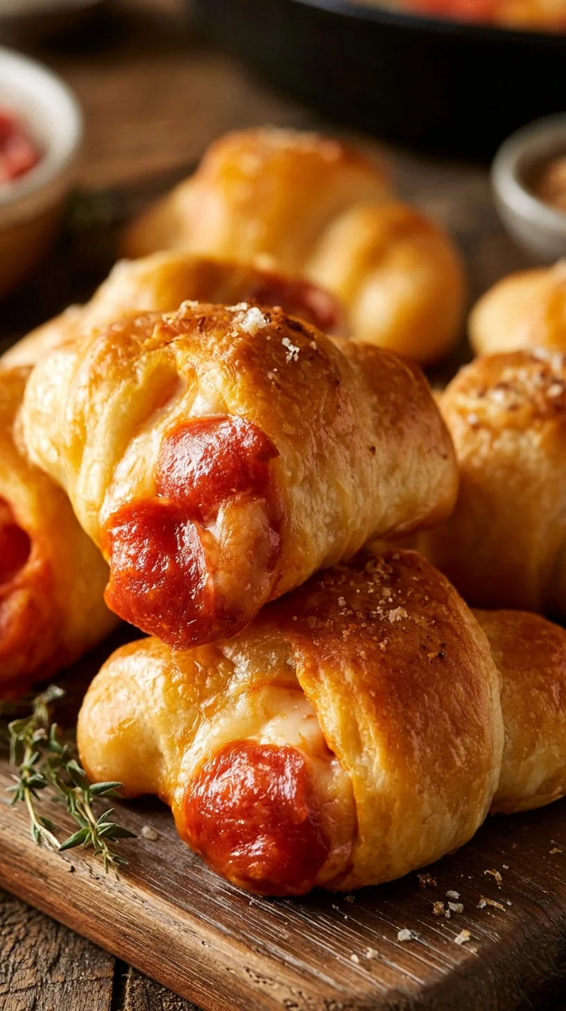 Pepperoni Pizza Crescent Rolls