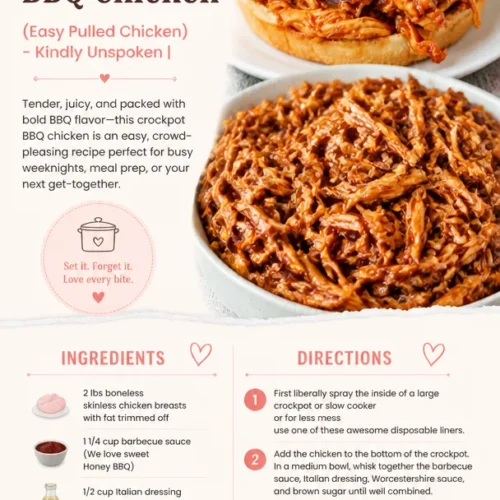 Deliciously cooked BBQ chicken in a crockpot, showcasing easy pulled chicken recipe.
