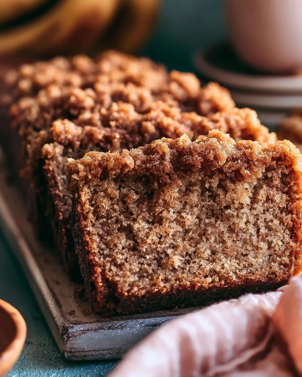 Banana Bread with Coffee Cake Swirl