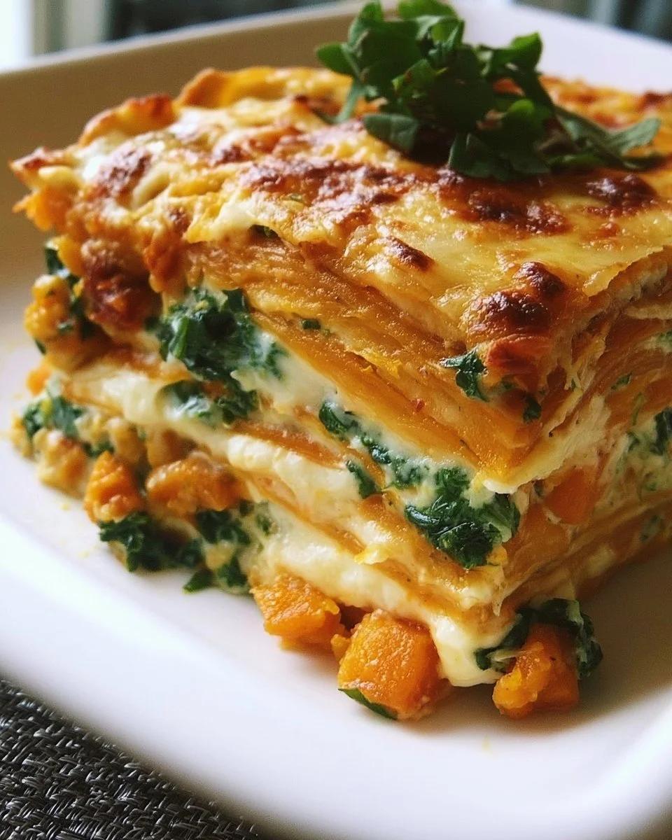 Butternut Squash Spinach Lasagna