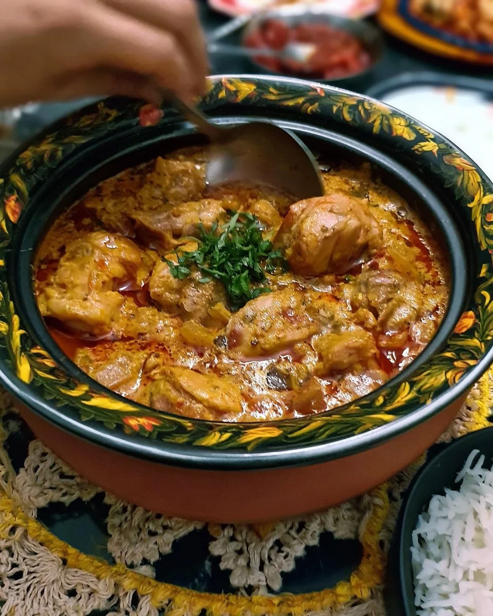 Delicious Chicken Nababi gravy served in a traditional dish