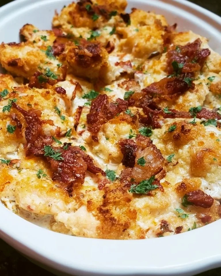 Delicious Crack Chicken served in a bowl with herbs and spices.