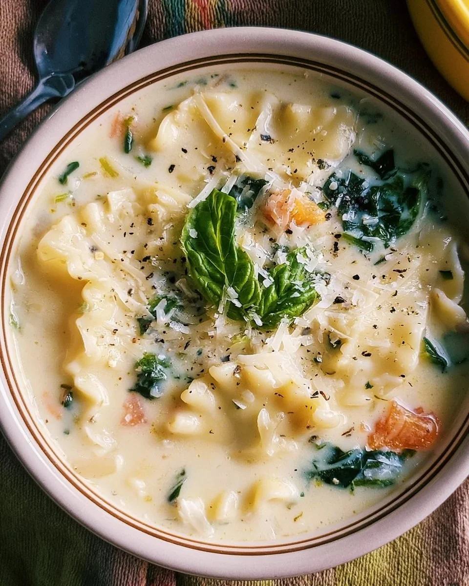 Creamy Lasagna Soup in White Sauce