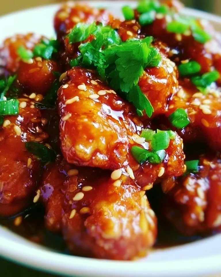Crispy Chinese honey garlic chicken served with vegetables on a plate