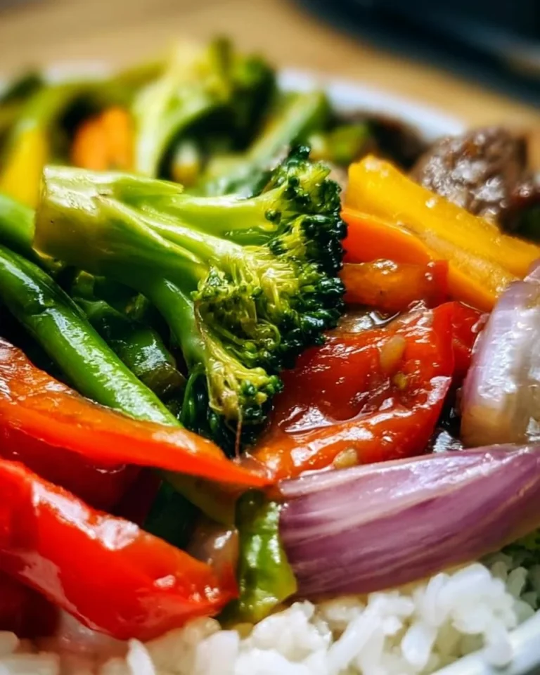 Easy beef and vegetable stir-fry recipe with colorful veggies