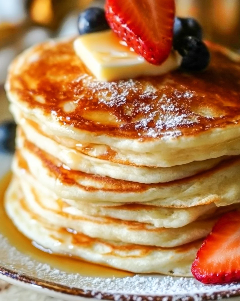 Extra Fluffy Homemade Pancakes - Easy Breakfast Recipe