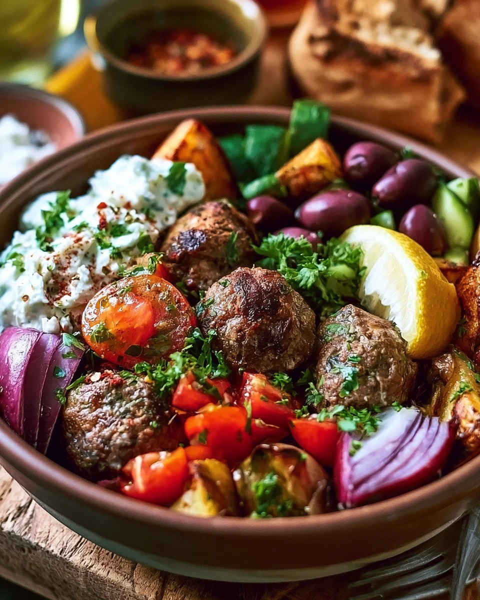 Greek Meatball Bowl Recipe