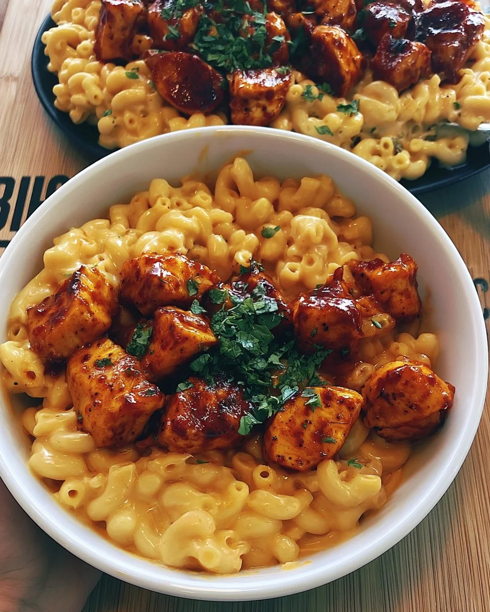 High-Protein Honey BBQ Chicken Mac and Cheese