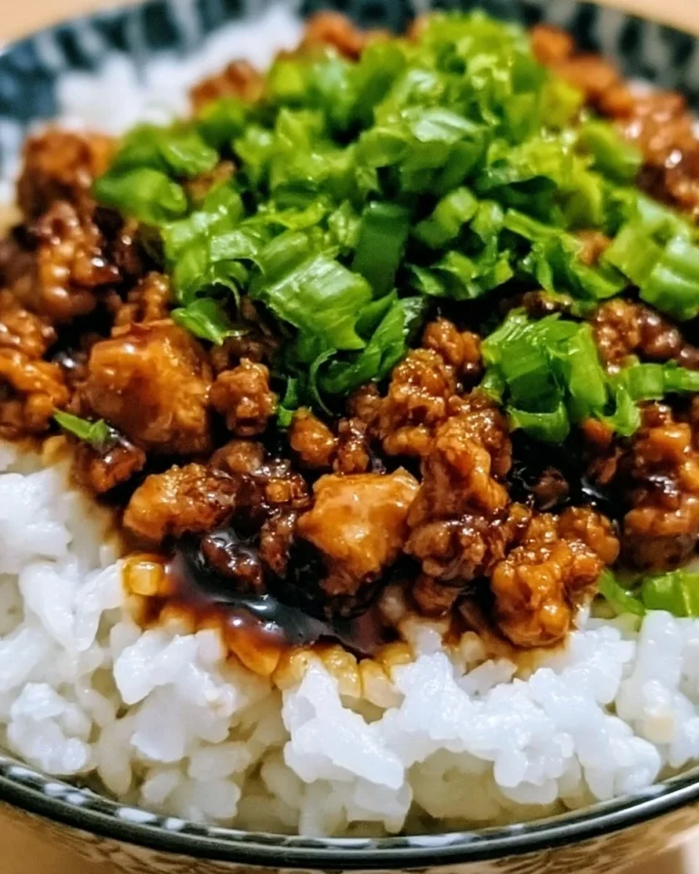 Delicious Honey Garlic Ground Turkey served on a plate with vegetables