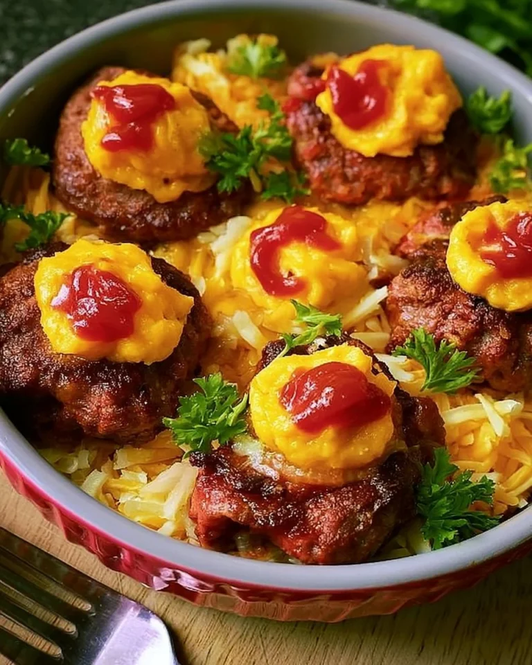 Delicious loaded burger bowls with toppings and fresh ingredients