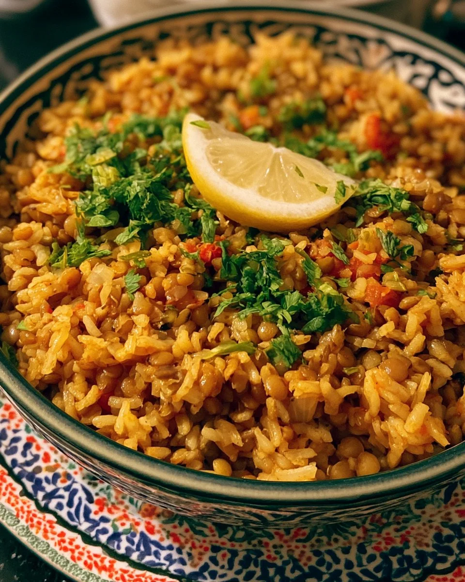 Mediterranean Lentils with Rice