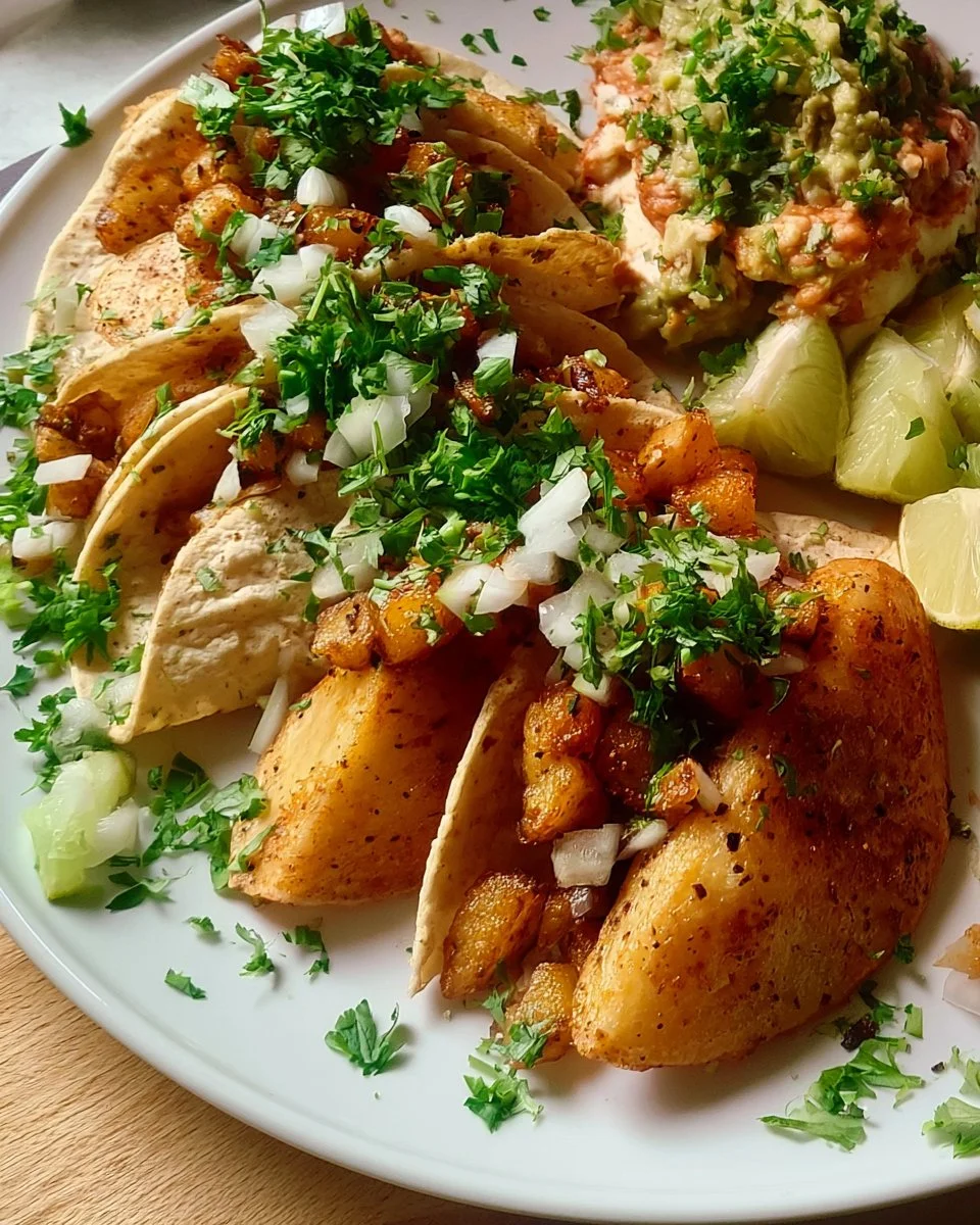 Potato Tacos with a Crispy Shell