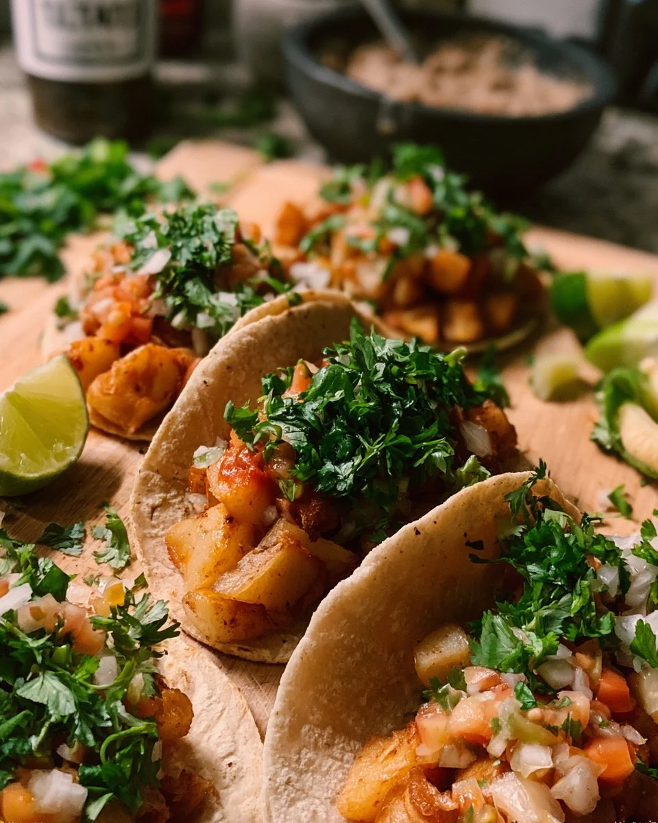 Potato Tacos with a Crispy Shell