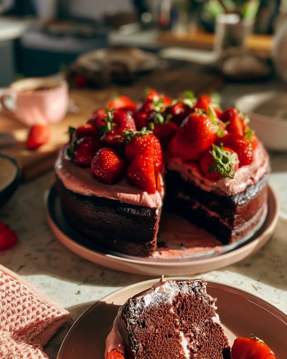 Strawberry Chocolate Cake Recipe
