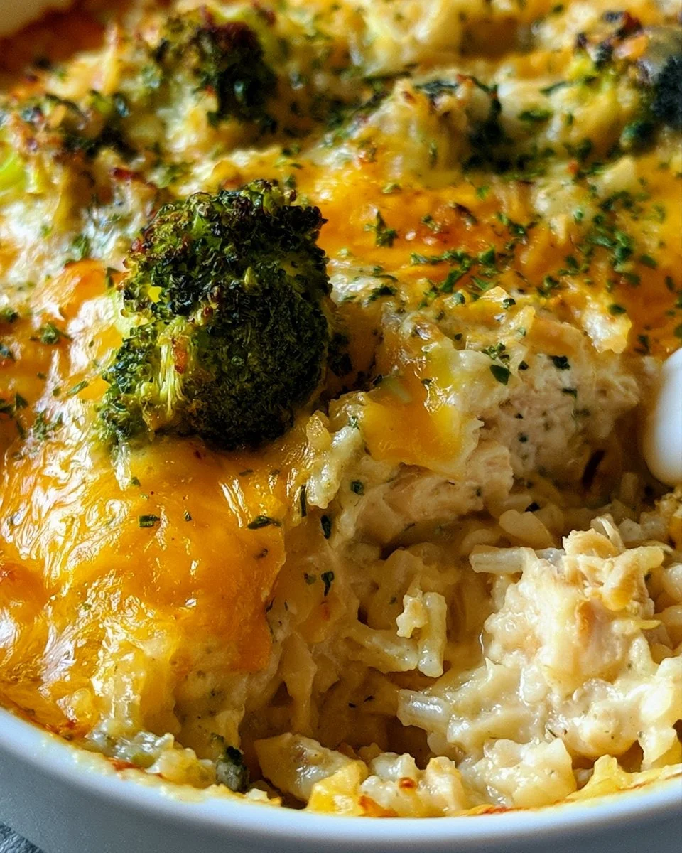 Cheesy Chicken and Rice Casserole with Broccoli