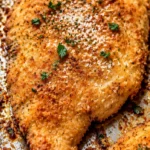 Easy baked chicken with Parmesan crust cooked in 30 minutes