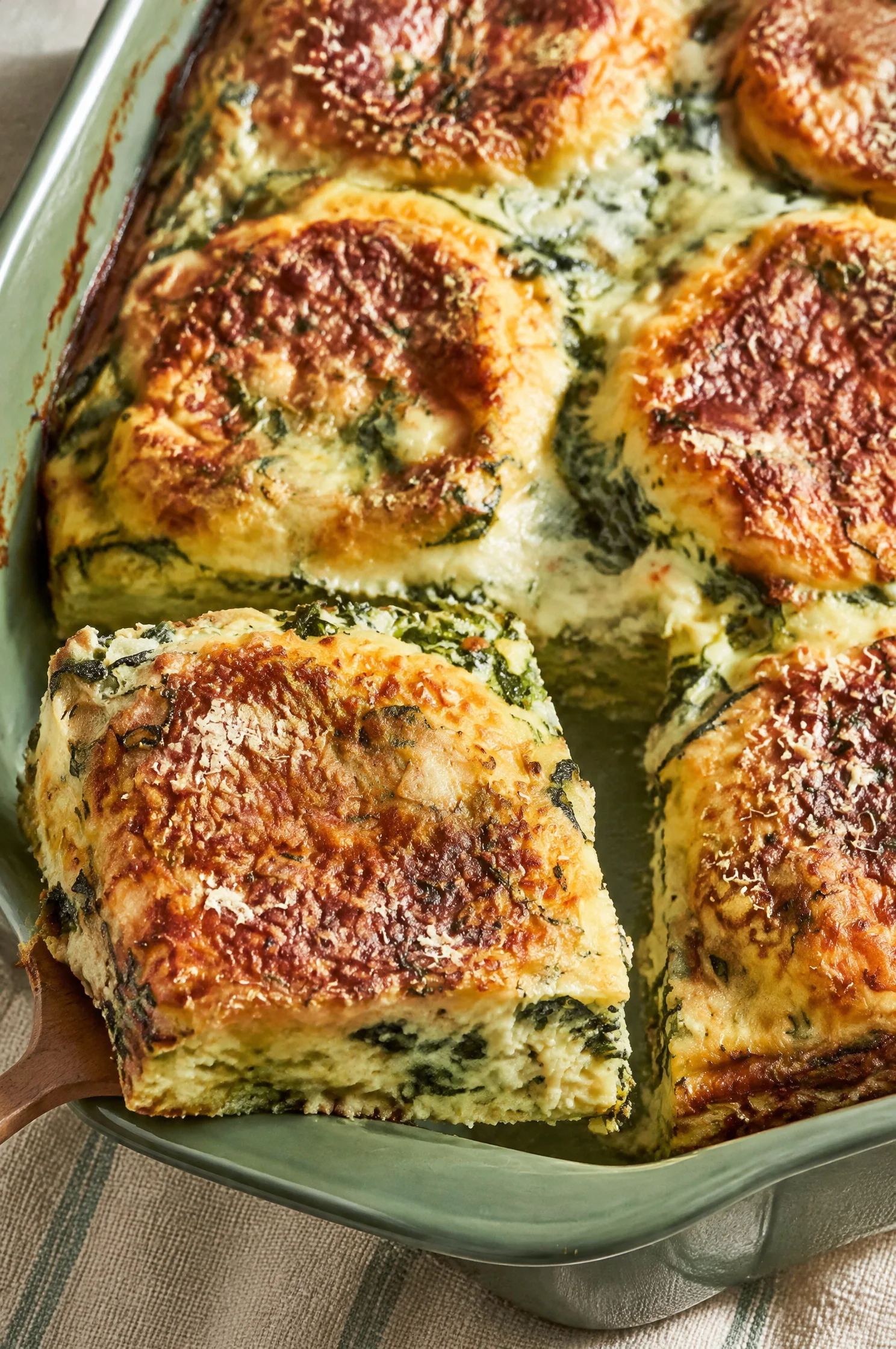 Make-Ahead Spinach Florentine Breakfast Casserole Recipe | Make ahead brunch casserole, Christmas brunch recipes make ahead, Recipes to try