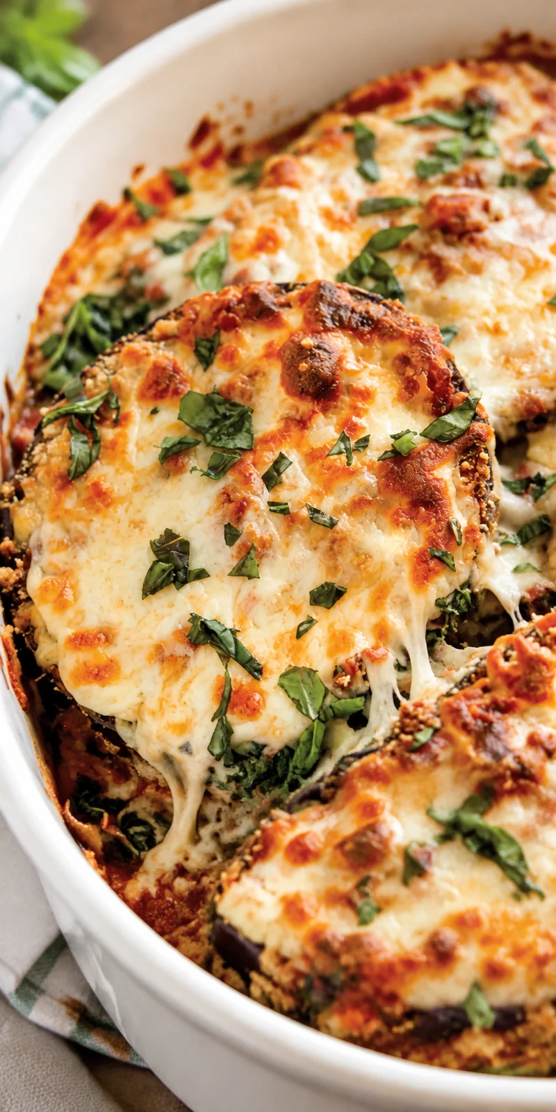 Ultimate Eggplant Parmesan Recipe with Cheese and Spinach